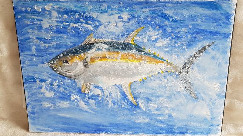 tuna by Nancat (Pencil, Oil paint, Oil pastel, Other)