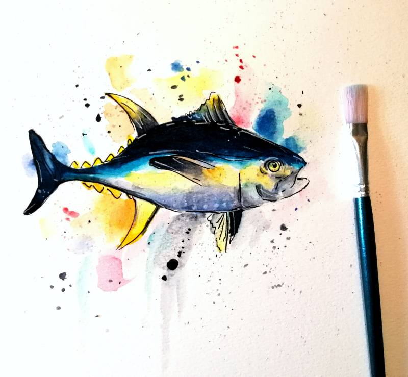 tuna by Watercolor_Puppy_ (Watercolor)