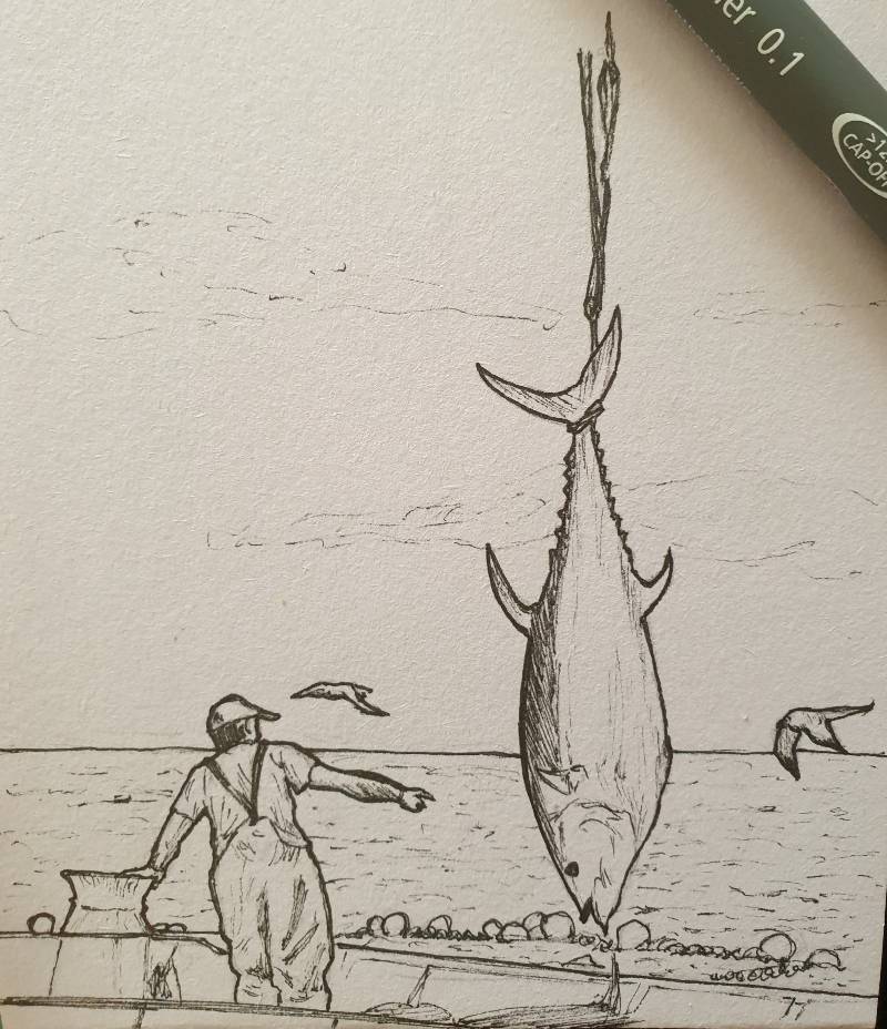 tuna by Magae (Ink)