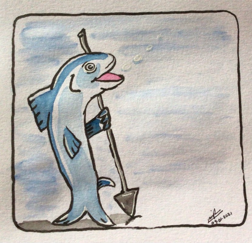 tuna by jaiylee (Watercolor, Ink)