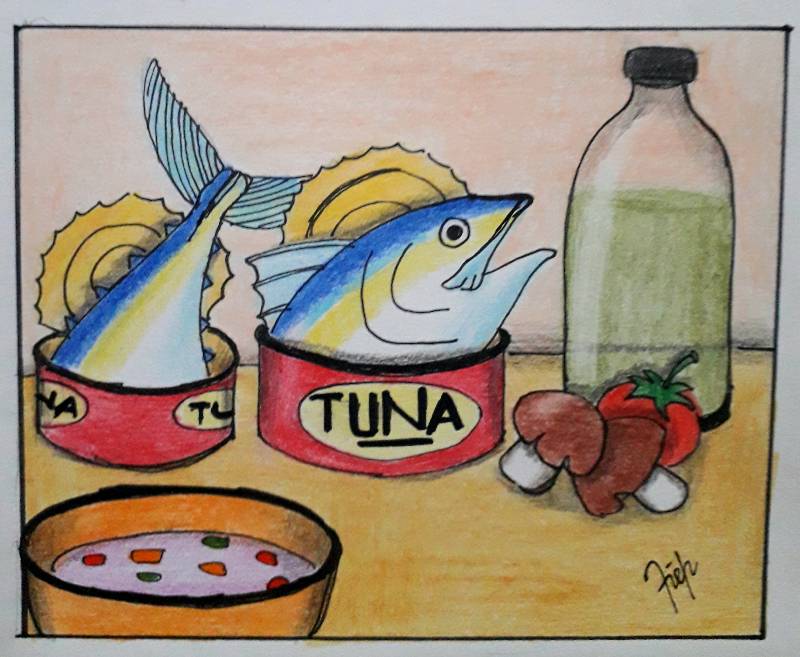 tuna by Vincencia_Robin (Pencil, Colored pencil, Pen)