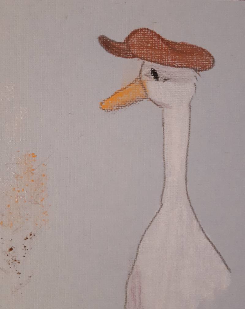 goose by Yulika (Colored pencil, Charcoal, Soft pastel)