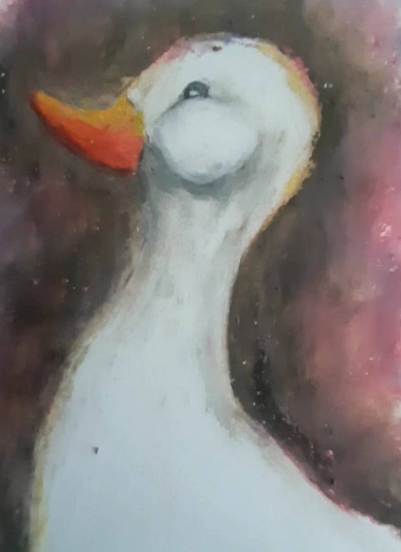 goose by touches_of_pastel (Pencil, Oil pastel)