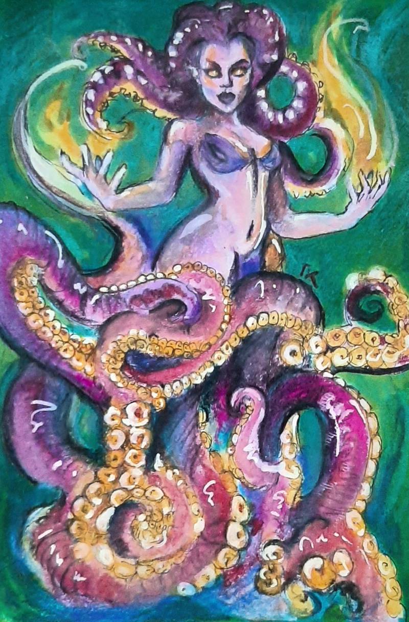 octopus by tamileexyz (Markers, Colored pencil)