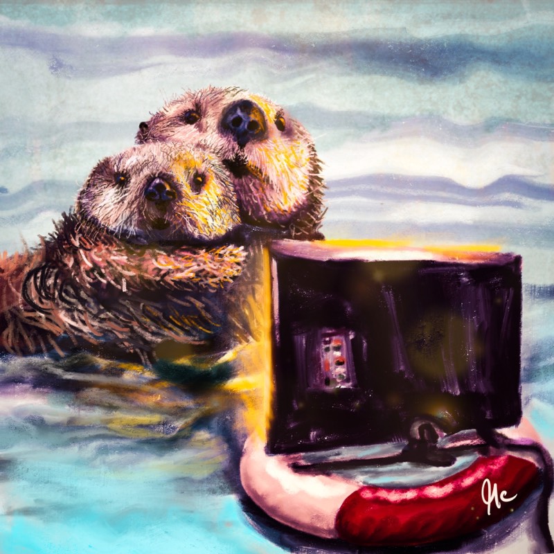otter by TheHunterCow (Digital)