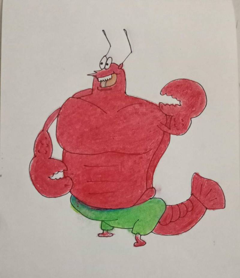 lobster by Aditi_K94 (Pen, Oil pastel)
