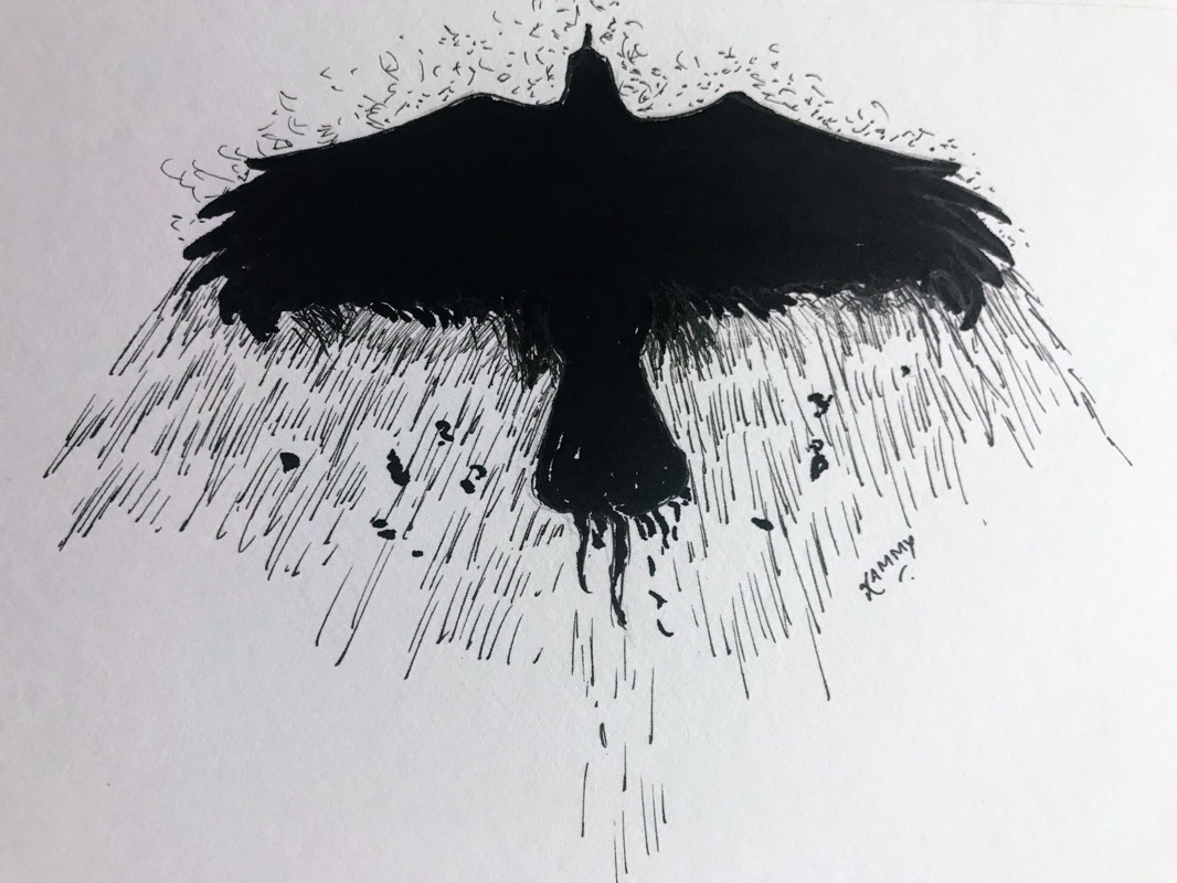 raven by RammyArtworks (Pen, Ink)