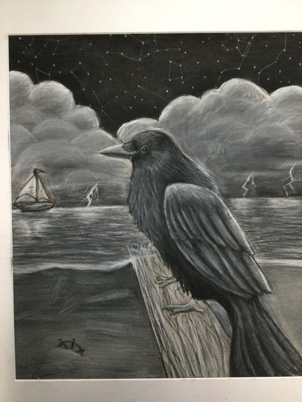 raven by GyrfalconArt (Colored pencil, Charcoal)