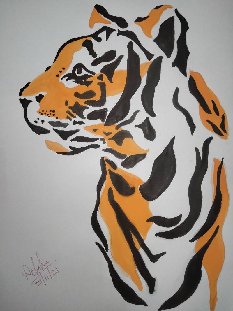 tiger by DeboraSharon (Watercolor)