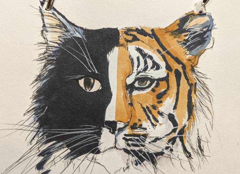 tiger by nebenart (Pen, Markers)