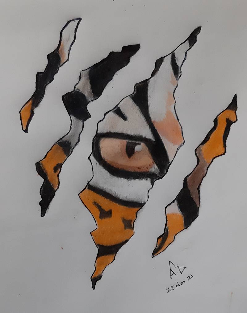 tiger by Radle (Pen, Oil paint, Colored pencil, Soft pastel)
