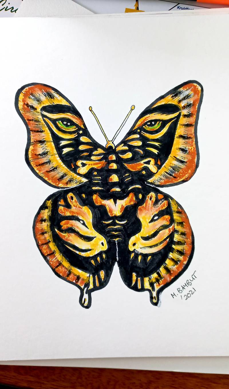 tiger by MelBee (Markers, Soft pastel)