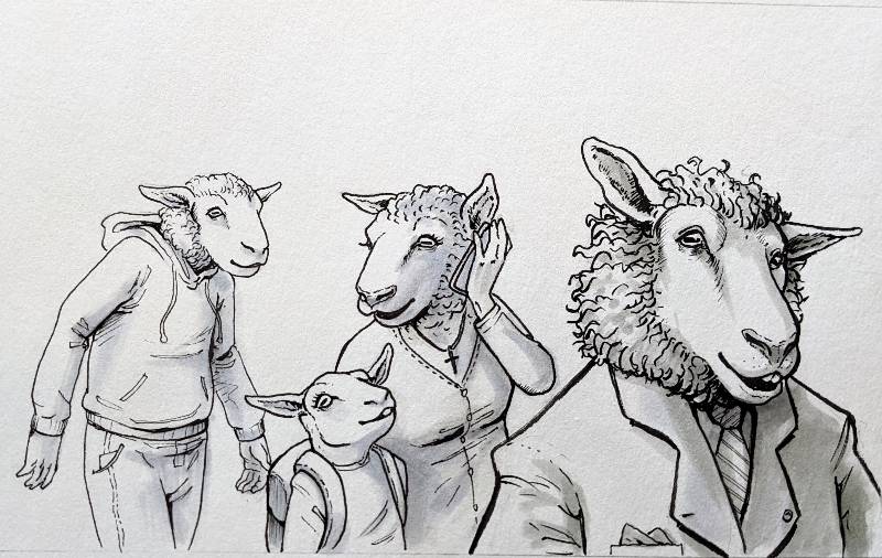sheep by Artmason (Pen, Markers)