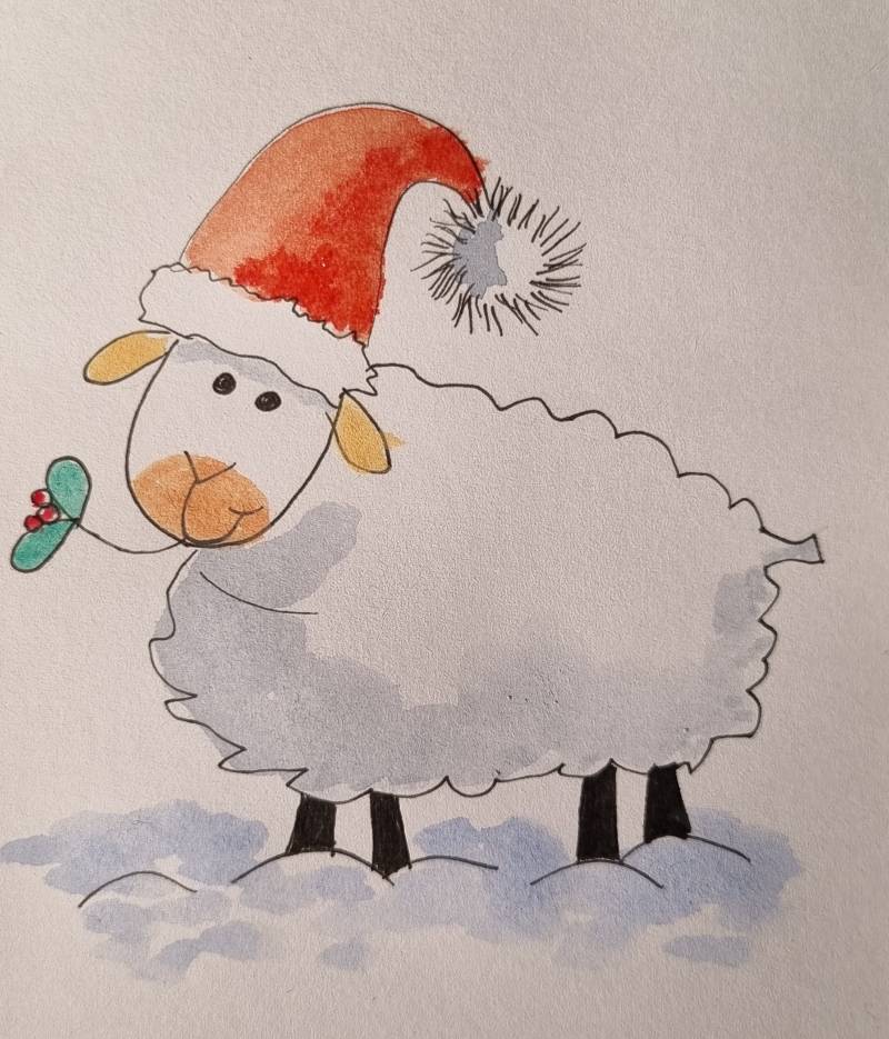 sheep by Anke (Watercolor, Pen)