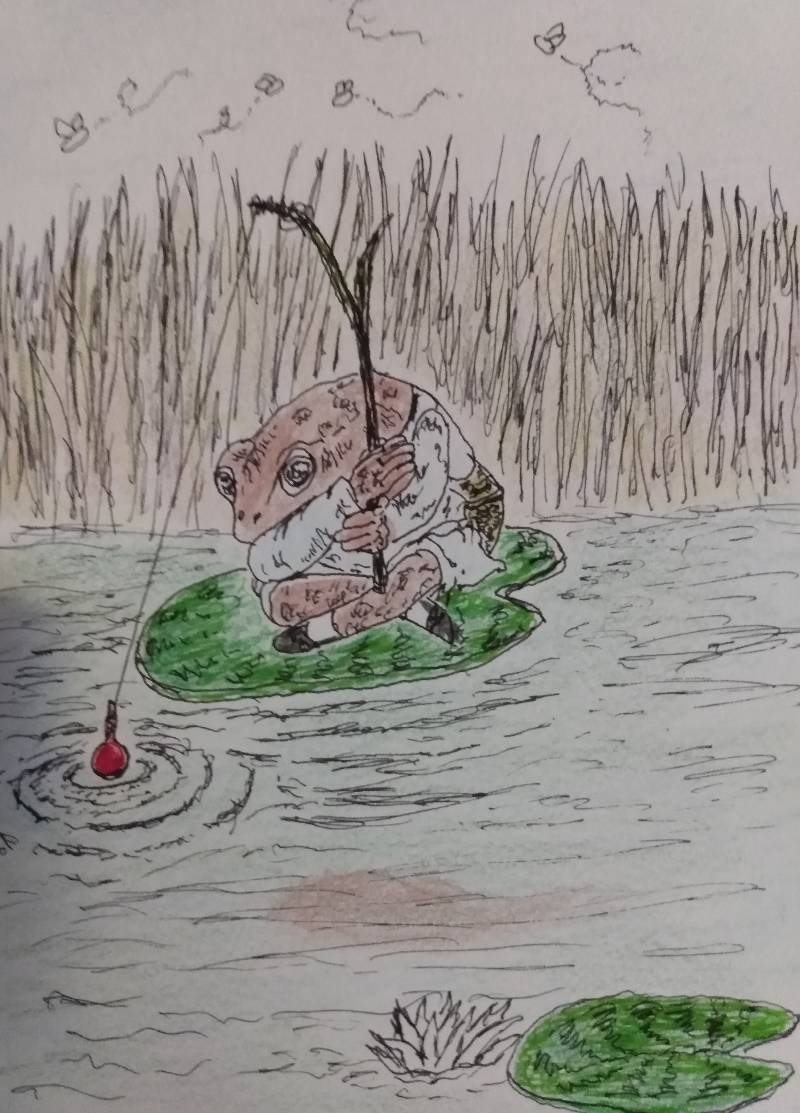 pond by Bigblue1174 (Pen, Ink, Colored pencil, Markers)