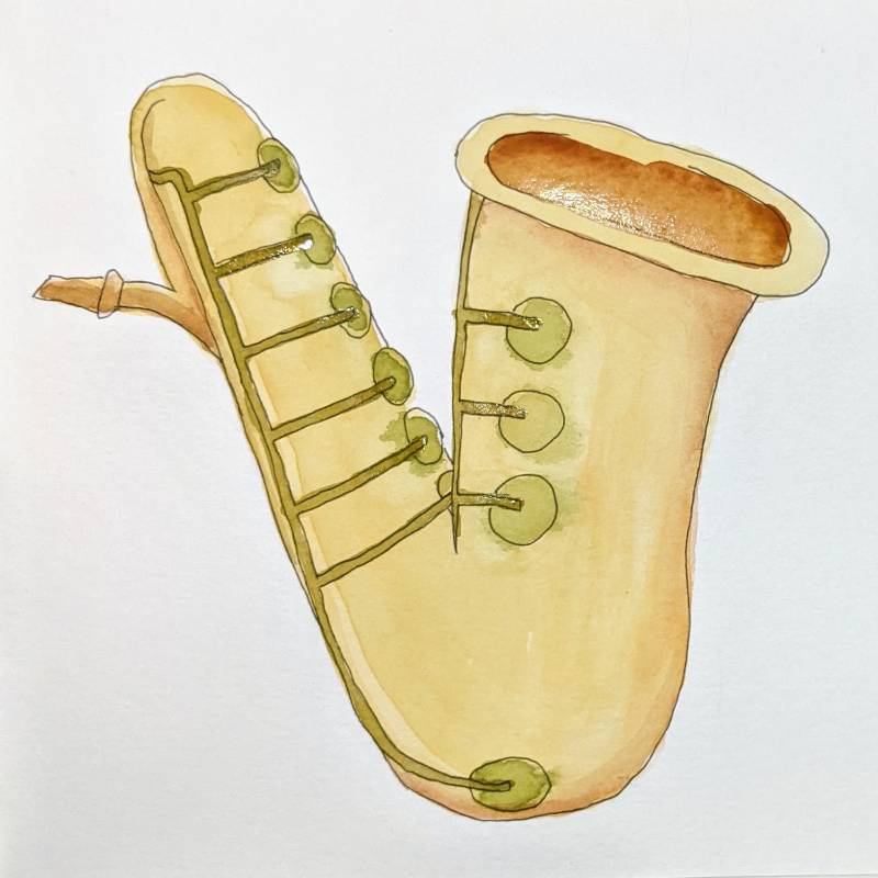 saxophone by Babyknows (Watercolor)