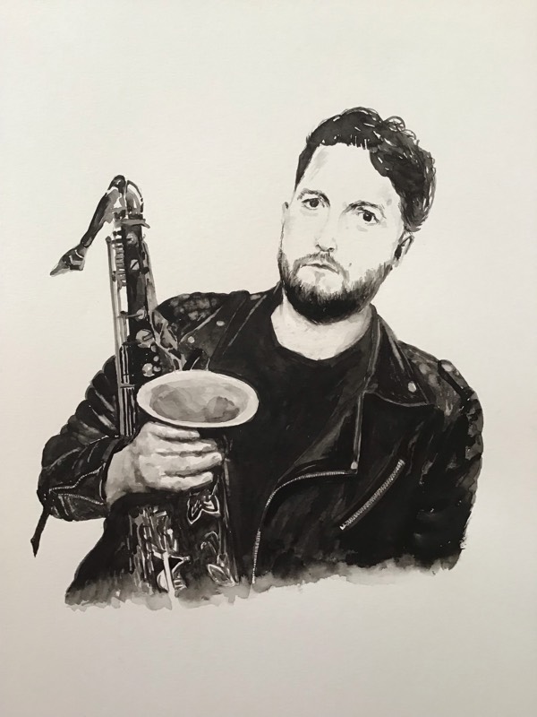 saxophone by Sally (Watercolor)