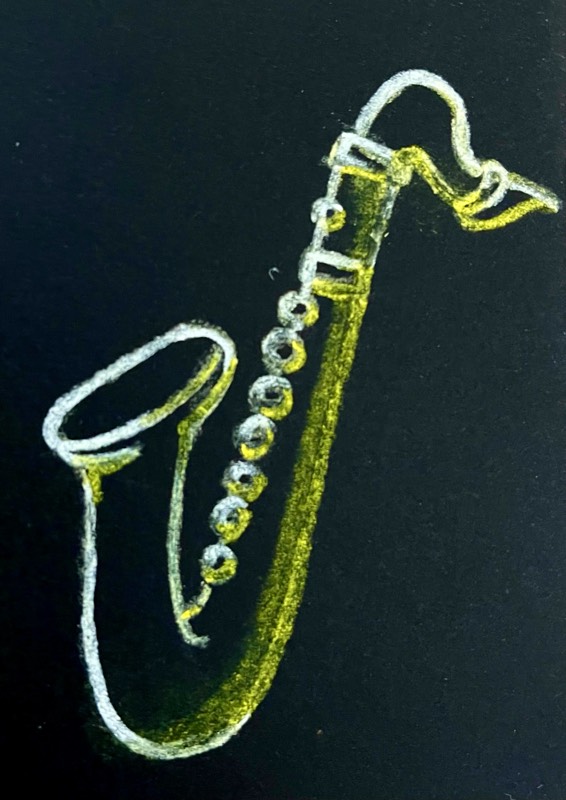 saxophone by Asja (Soft pastel)