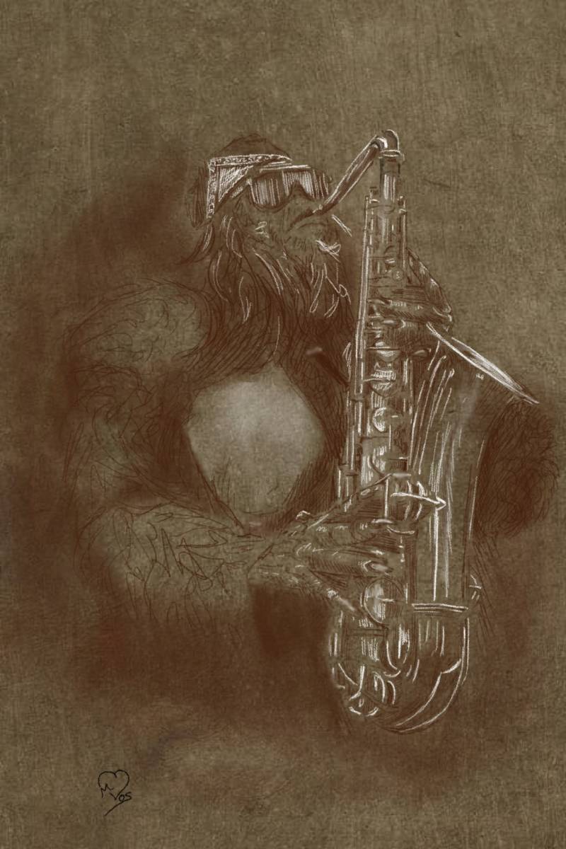 saxophone by Lillpuddles (Digital)