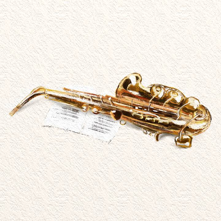 saxophone by Akai_VAC (Pen, Digital)