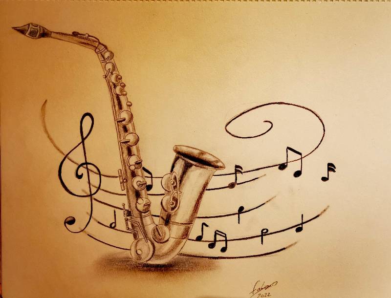 saxophone by Fabiani (Pencil)