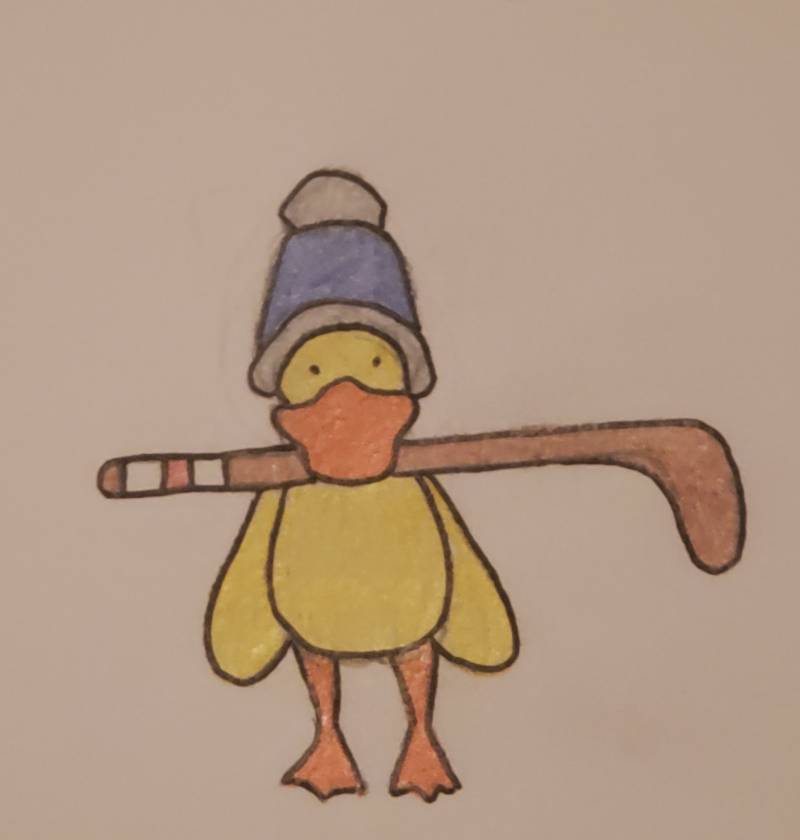 hockey by one_odd_duck (Colored pencil, Ink)
