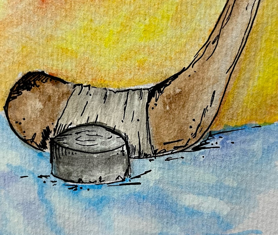 hockey by JodiB (Watercolor, Ink)