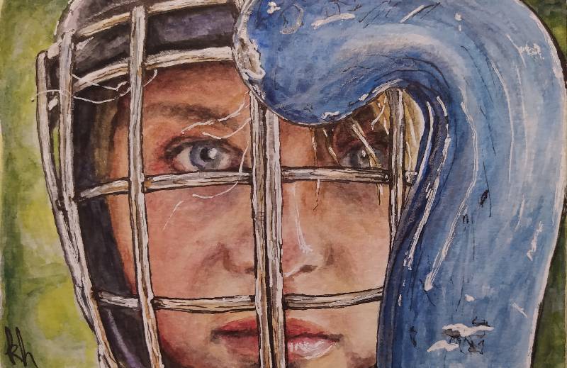 hockey by kiwy (Watercolor, Pen)