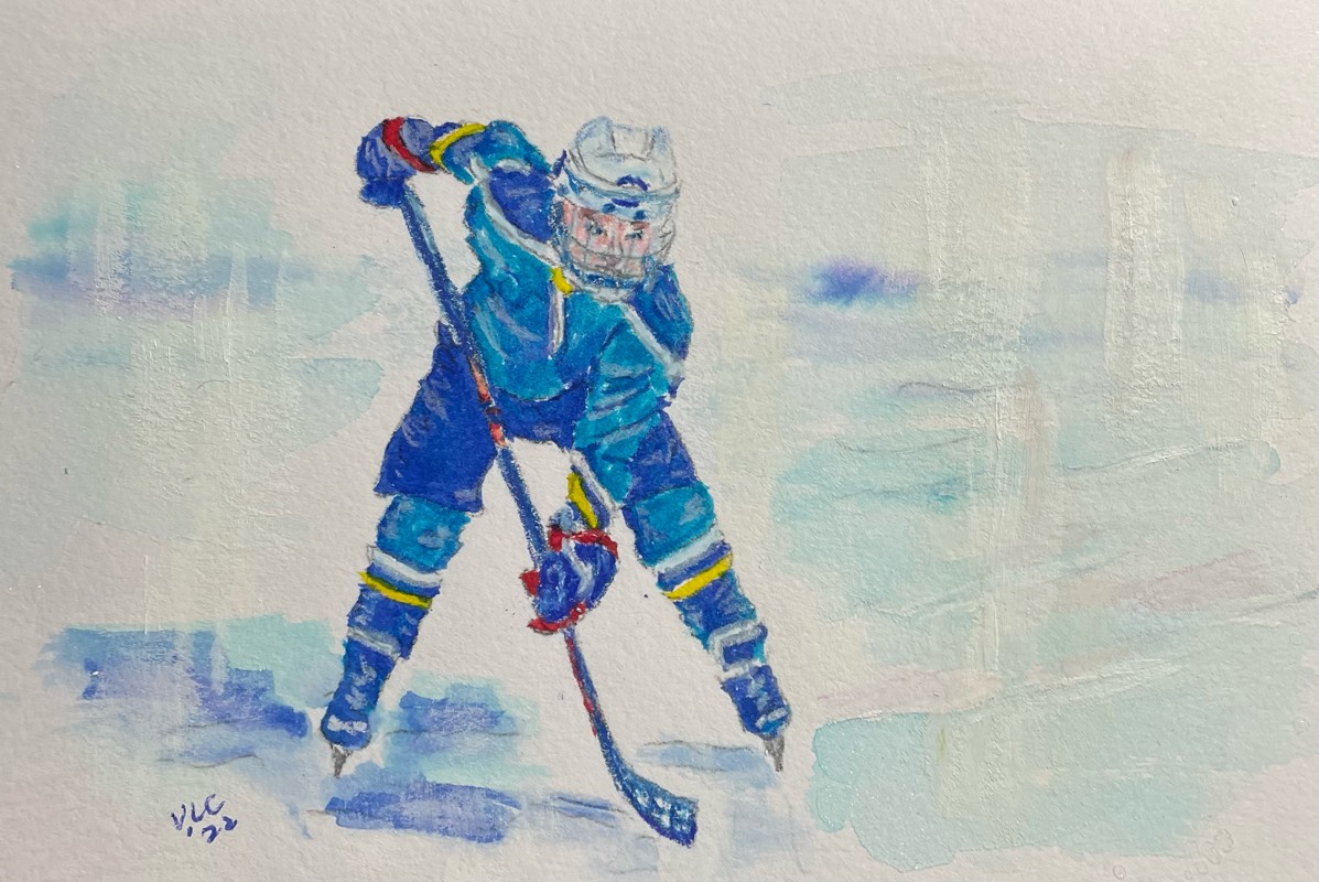 hockey by Songli5 (Pencil, Colored pencil, Acrylic paint, Soft pastel, Other)
