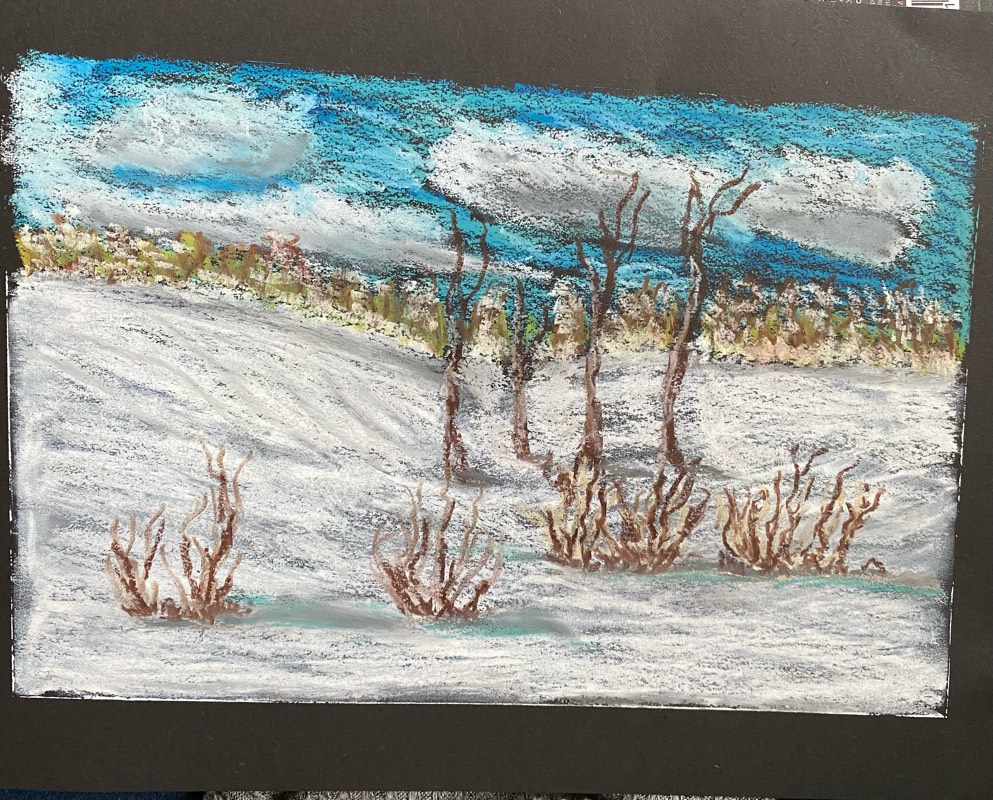 winter by rhonakesson (Oil pastel)