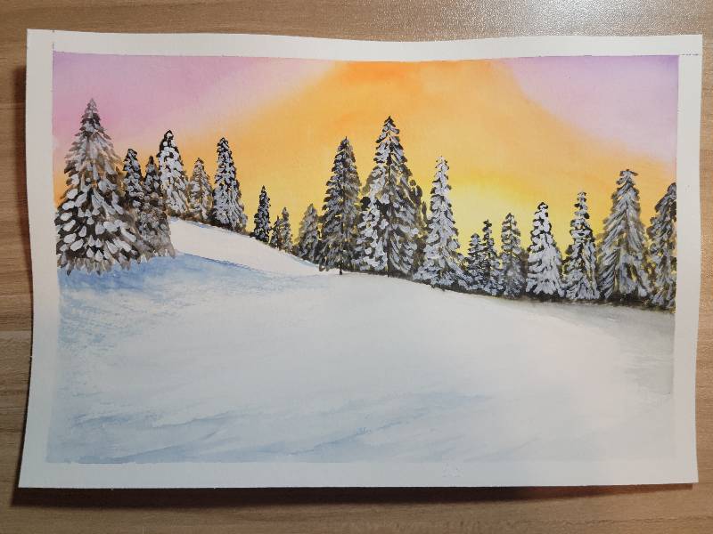 winter by sammie2toes (Pencil, Watercolor, Gouache)