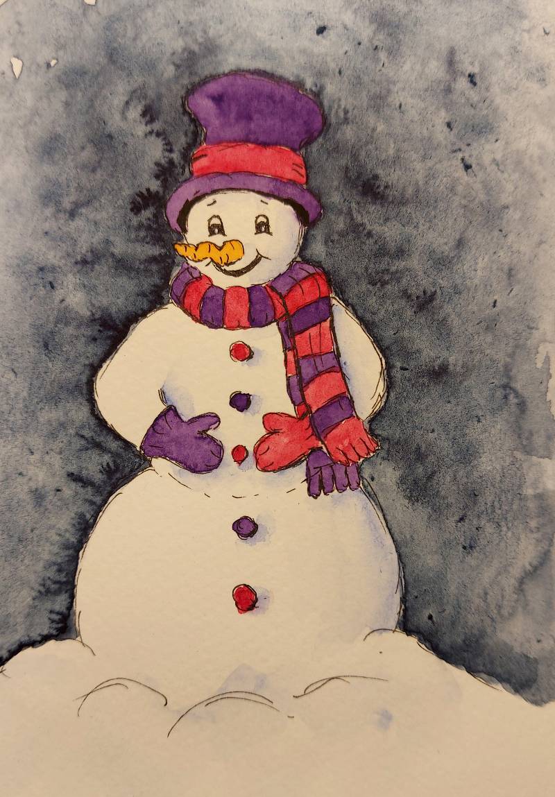 winter by Wiliane (Pencil, Watercolor, Ink)