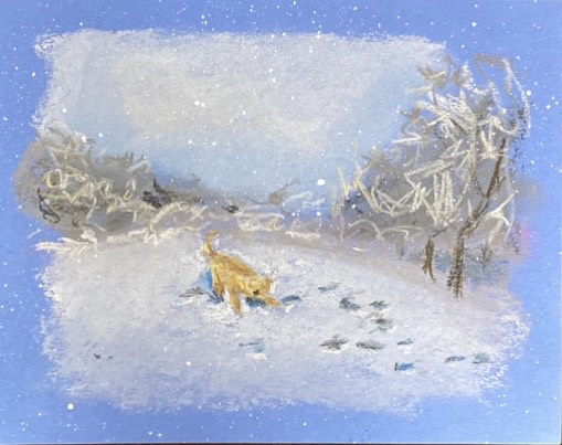 winter by kelsadilla (Acrylic paint, Soft pastel)