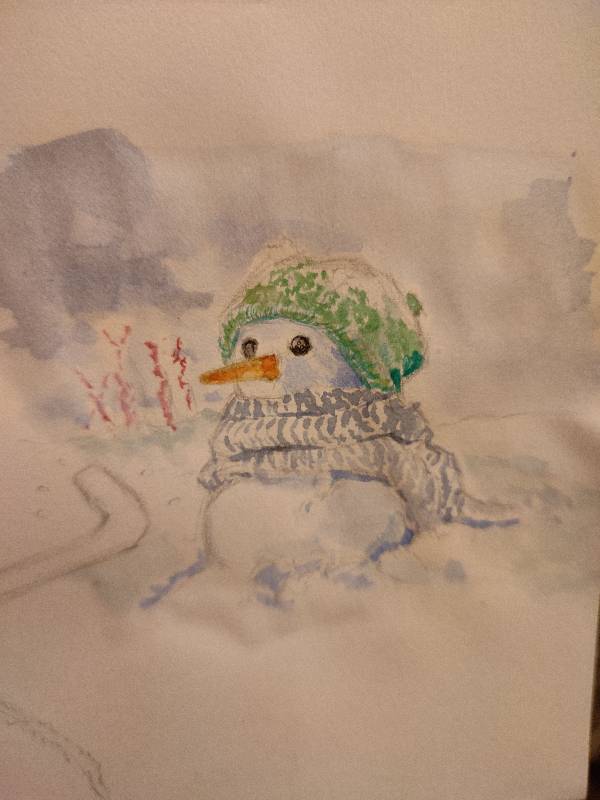 winter by DHeir (Pencil, Watercolor)