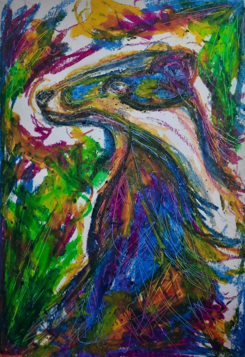 badger by bea_moon (Oil pastel)
