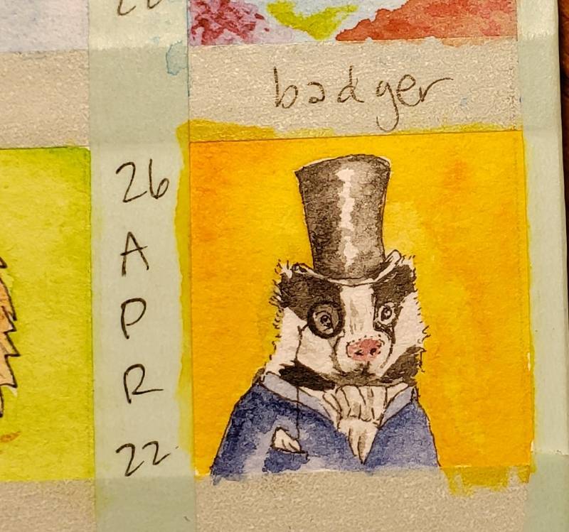 badger by sp3c14Lk (Watercolor, Ink)