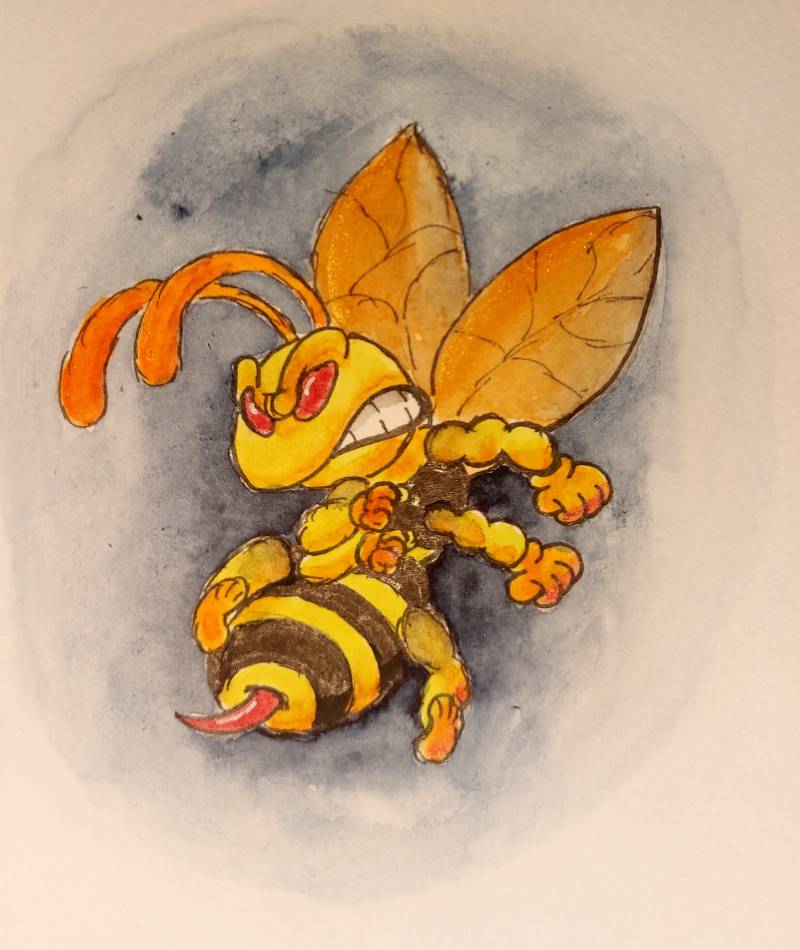wasp by Wiliane (Pencil, Watercolor, Pen, Ink)
