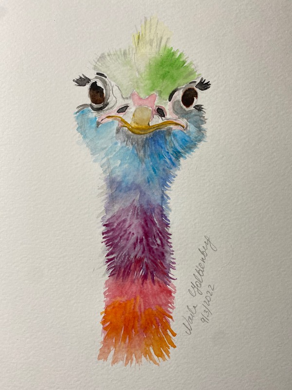 ostrich by fundendo (Watercolor)