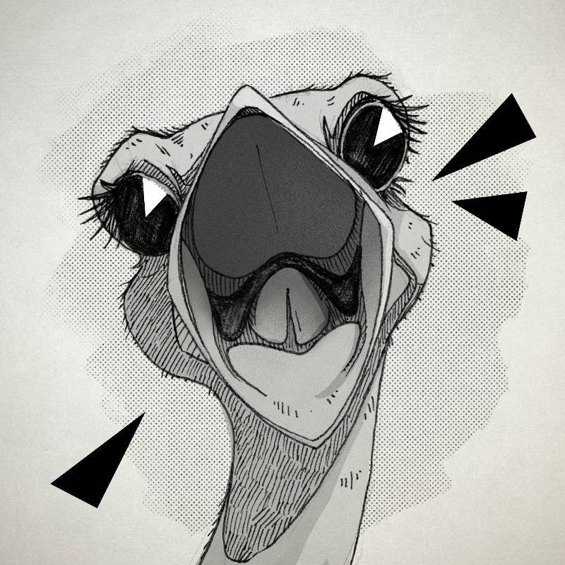 ostrich by Hol_D (Pencil, Pen, Ink, Digital)