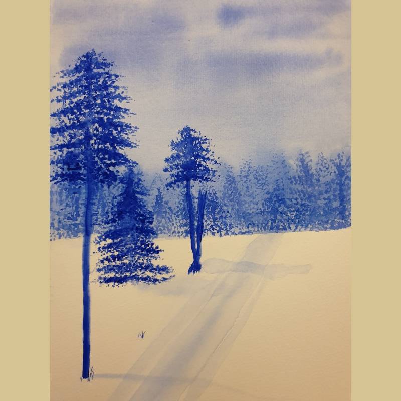 snow by ElaGoldenGirl (Watercolor)