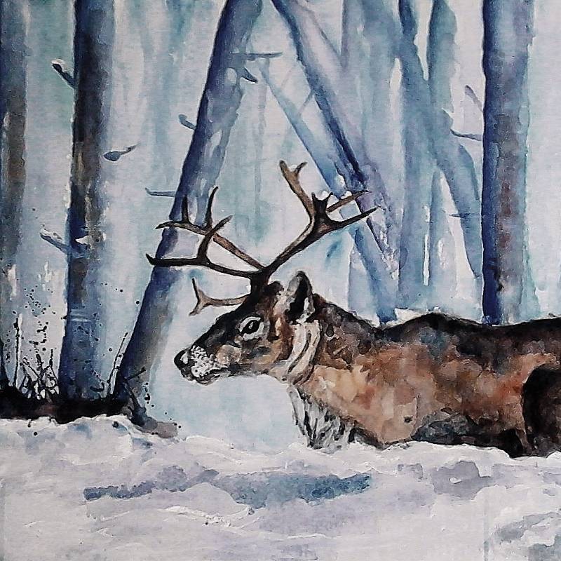snow by Yve (Watercolor, Pen, Acrylic paint)