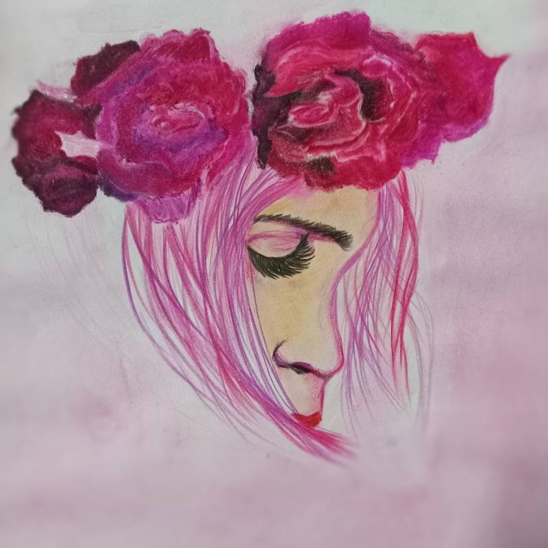 rose by meera123 (Colored pencil, Soft pastel)