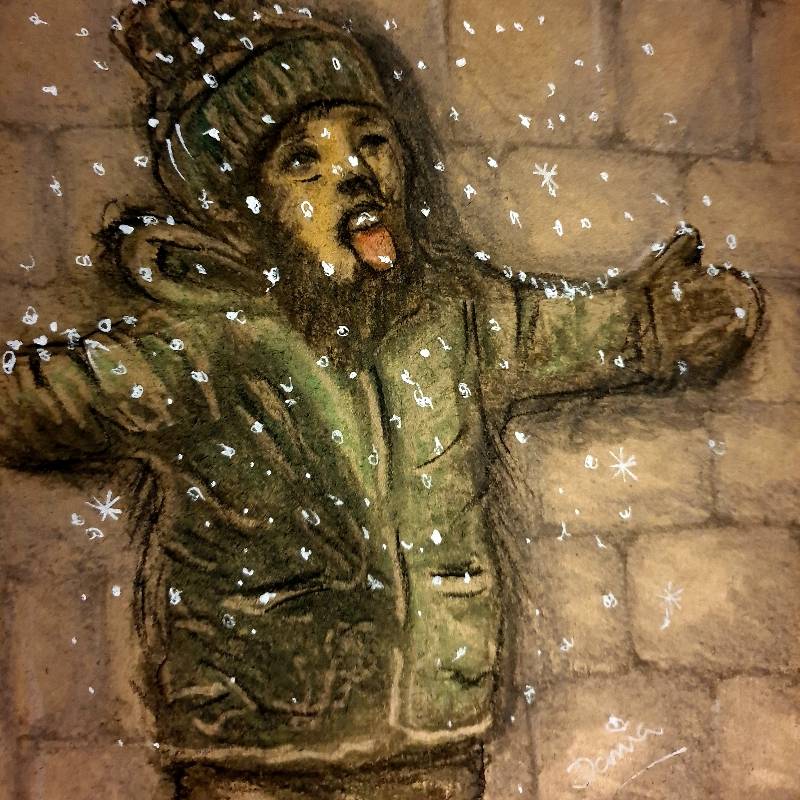 snow by dvette (Pencil, Pen, Charcoal, Soft pastel, Other)