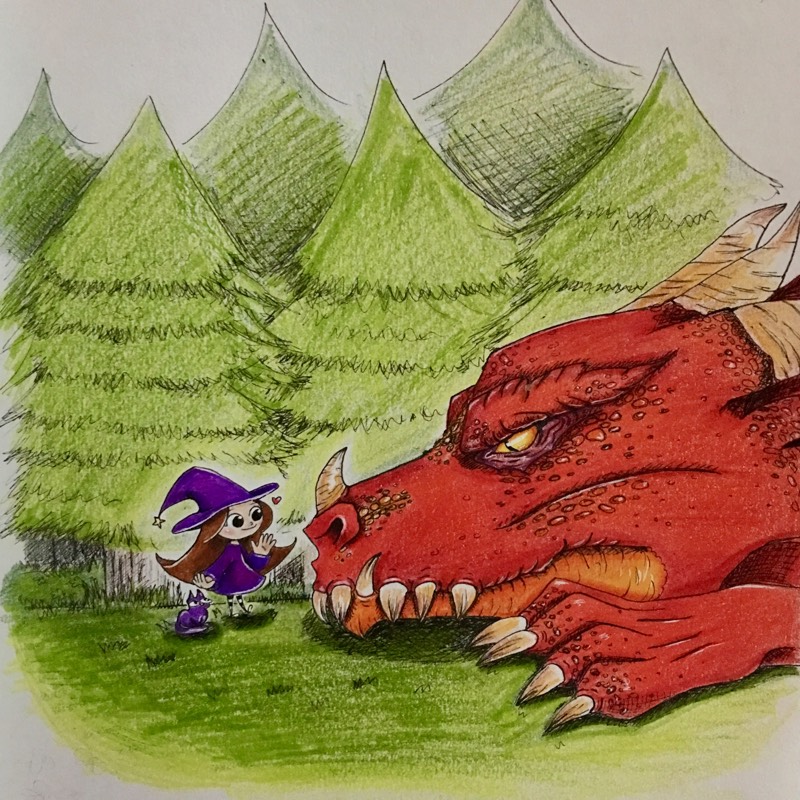 dragon by LegendaireyArt (Pen, Markers, Colored pencil)