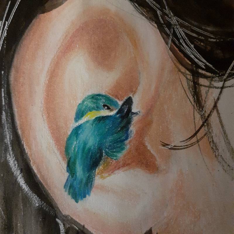 ear by jens (Watercolor, Pencil, Ink)