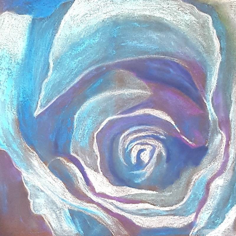 rose by Joy_ (Oil pastel, Charcoal)