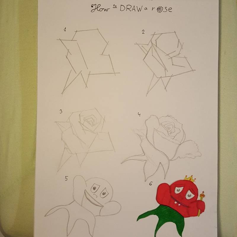 rose by Deshrask (Pencil, Pen, Markers)