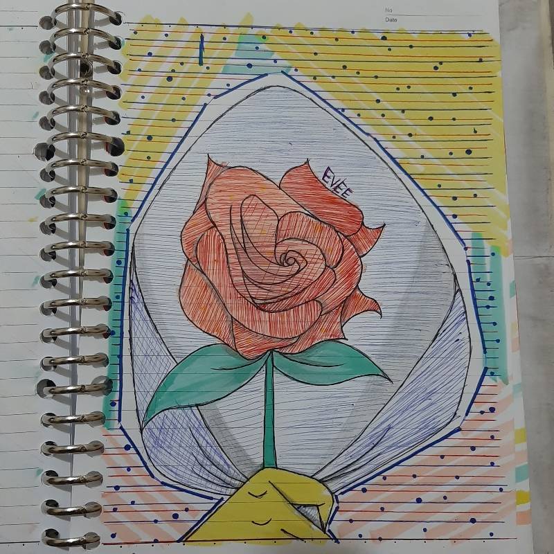 rose by EVEE (Pencil, Pen, Markers)