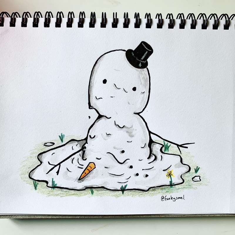 snow by funkysmel (Pen, Ink, Colored pencil)
