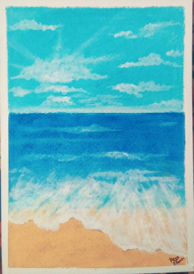ocean by _Reya_ (Oil pastel)